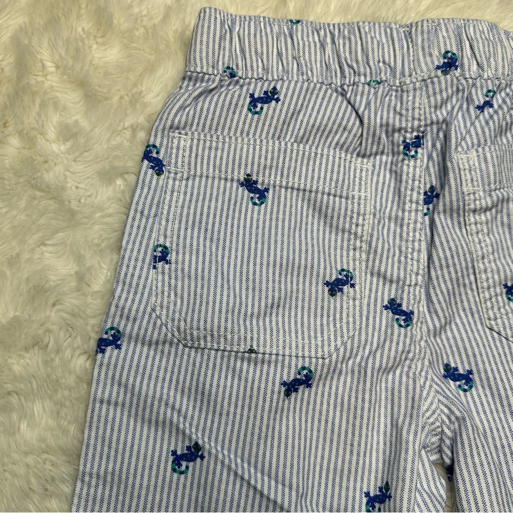 The Children’s Place Shorts Pinstripe With Lizards Blue & White Size 5T - Picture 12 of 16